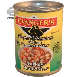 Zdjęcie Evanger's Super Premium Dog Dinner  duszone kawałki indyka 369g