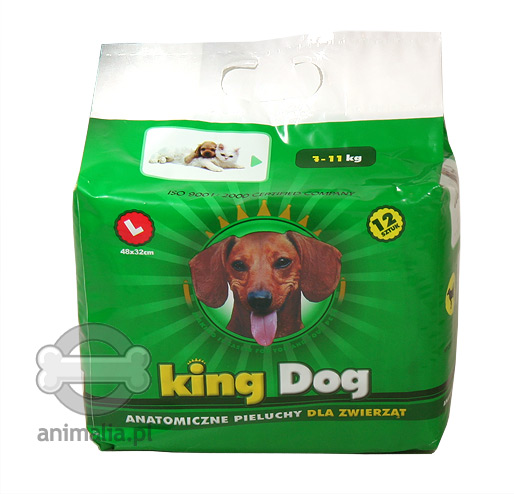 Zdjęcie King Dog Anatomiczne pieluchy dla zwierząt  rozm. M (do 7kg) 12 szt.