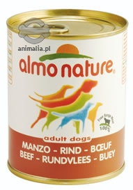 Zdjęcie Almo Nature Dog Puszka dla psa duża  wołowina (75%) 340g