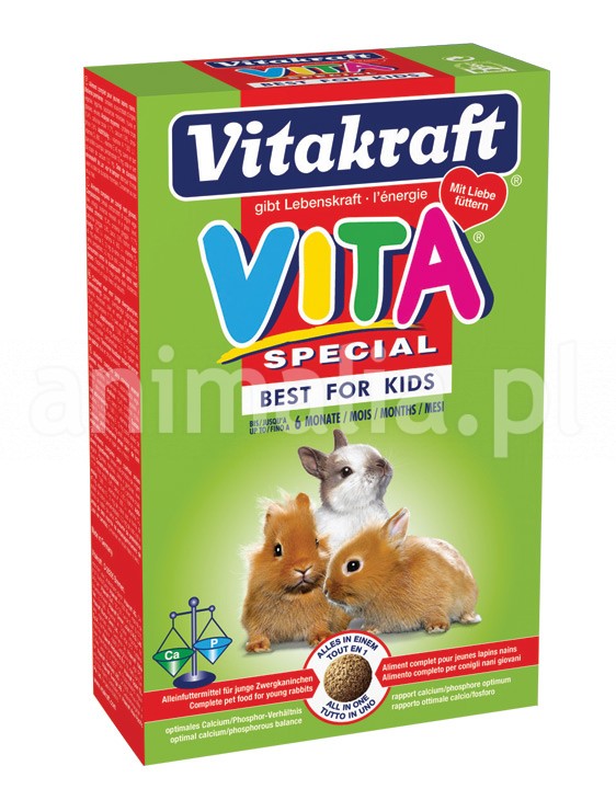 Zdjęcie Vitakraft Vita Special Best for Kids (Królik) pokarm dla młodych królików granulat 0.6kg
