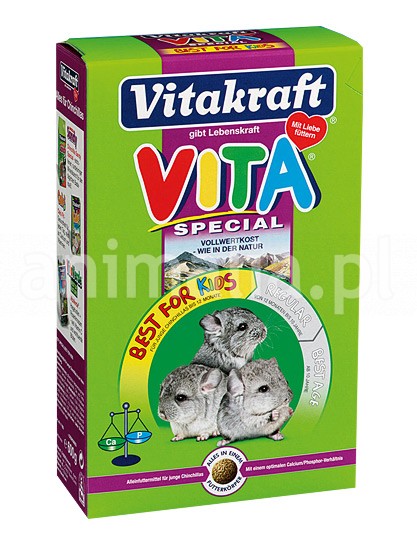 Zdjęcie Vitakraft Vita Special Best for Kids (Szynszyla) pokarm dla młodych szynszyli granulat 0.6kg