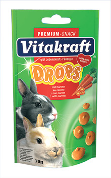 Zdjęcie Vitakraft Drops Carrot dla królika  dropsy z marchewką 75g