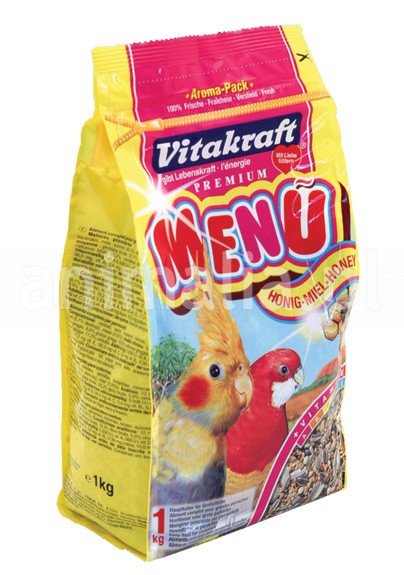 Vitakraft Menu – karma dla średnich papug z dodatkiem miodu 1kg