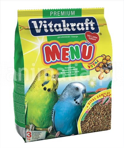 Zdjęcie Vitakraft Menu Vital pokarm dla papużki falistej  z miodem 500g