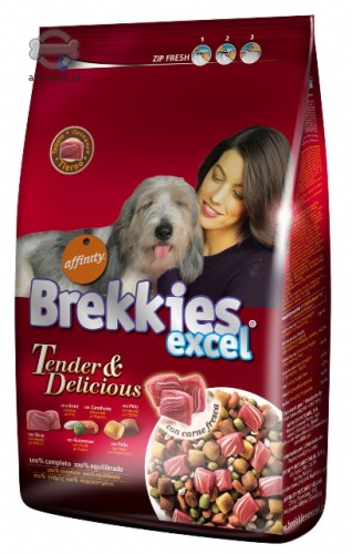 Zdjęcie Brekkies Adult Dog Tender & Delicious  Wołowina 7.5kg