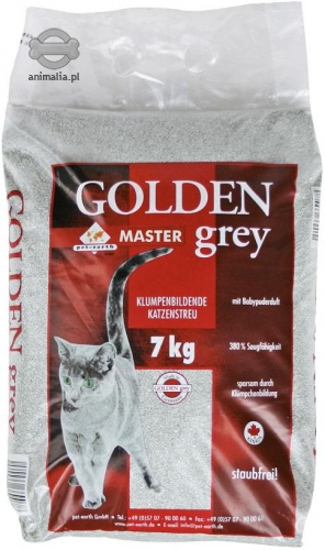 Zdjęcie Golden Grey Master Samozbrylający żwirek dla kotów  z silikonem 7kg+7kg