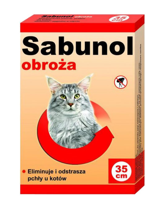 Zdjęcie dr Seidel Sabunol obroża dla kota  przeciw pchłom 35 cm