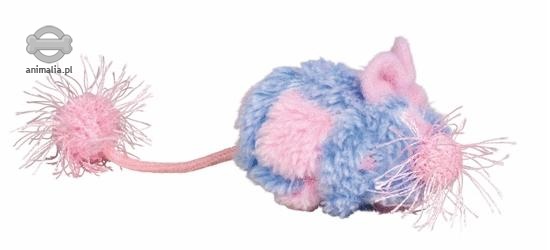 Zdjęcie Trixie Myszka pluszowa  różowo-błękitna 11 cm