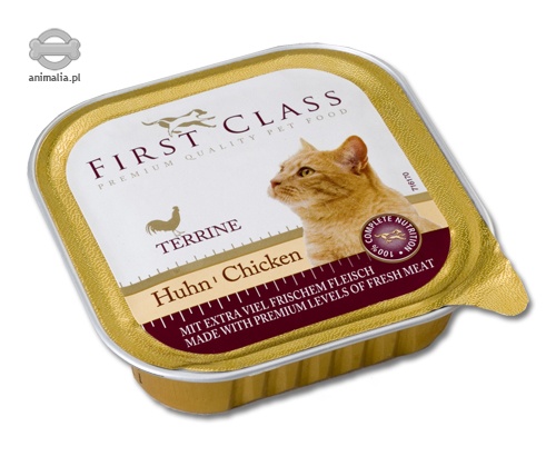 Zdjęcie First Class Cat Terrine tacka dla kota  z kurczakiem 100g
