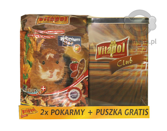 Zdjęcie Vitapol Zestaw dla świnki karmy + puszka GRATIS   1kg + 400g
