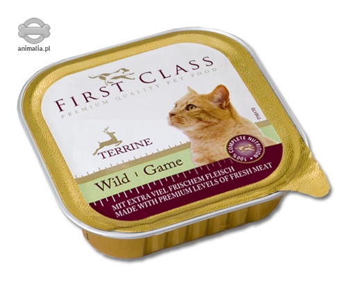 Zdjęcie First Class Cat Terrine tacka dla kota  z dziczyzną 100g