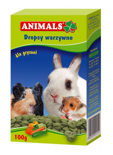 Zdjęcie Animals Dropsy dla gryzoni  warzywne 100g