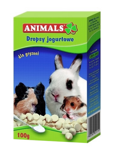 Zdjęcie Animals Dropsy dla gryzoni  jogurtowe 100g