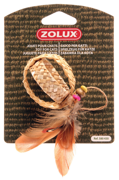 Zdjęcie Zolux Zabawka Nature dla kotka  wąż z piórkami 7.5 cm