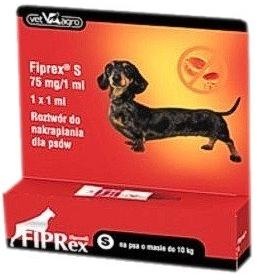 Fiprex Spot On dla psów S, do 10 kg 1 x 1ml