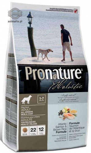 Zdjęcie Pro Nature Holistic Dog Adult All Breed Skin & Coat  z łososiem atlantyckim i brązowym ryżem 13.6kg