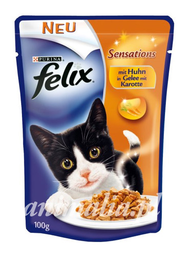 Zdjęcie Felix Saszetka Sensations dla kotów  kurczak w galaretce marchewkowej 100g