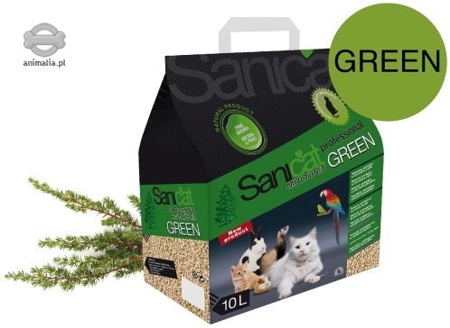 Zdjęcie Sanicat Multipet Green  żwirek drewniany dla kotów i małych zwierząt 10l
