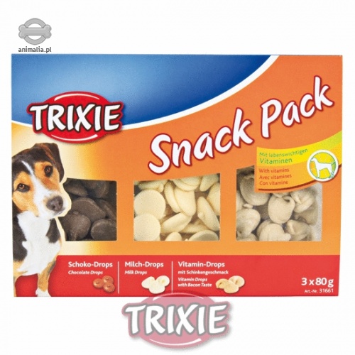 Zdjęcie Trixie Snack Pack dla psa  zestaw dropsów dla psów 3x 80g