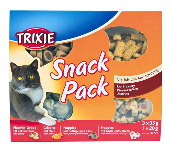 Zdjęcie Trixie Snack Pack dla kota  zestaw czterech przysmaków dla kota 3x35, 1x20g