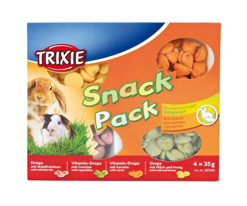 Trixie Snack Pack dla królików i gryzoni zestaw czterech dropsów 4x35g