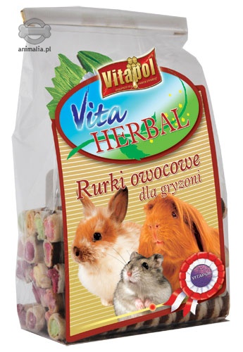 Zdjęcie Vitapol Vita Herbal  rurki owocowe dla gryzoni 200g