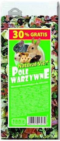 Zdjęcie Certech Natural-Vit Mieszanka dla królików i gryzoni  pole warzywne 200g