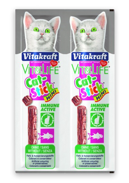 Zdjęcie Vitakraft Vita Life Cat-Stick Mini Immune Active kabanoski dla kota z tuńczykiem 2 szt.