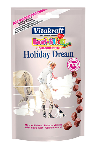 Zdjęcie Vitakraft Beef Stick Holiday Dream Quadro-Bits  z żołądkami 40g