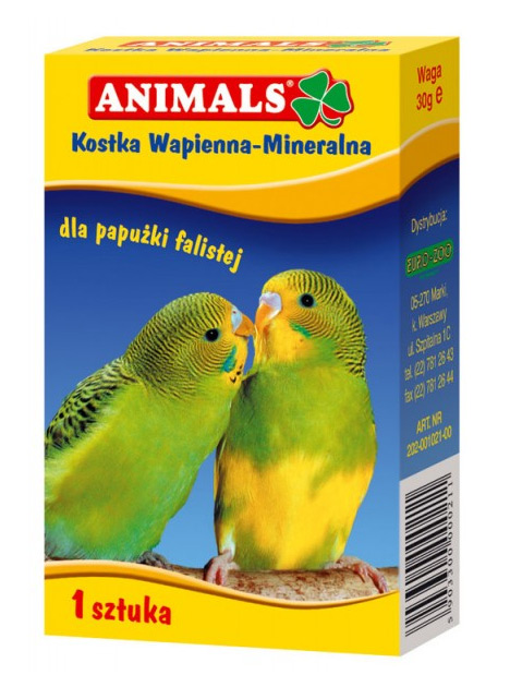 Zdjęcie Animals Kostka wapienno-mineralna  dla papużki falistej 30g