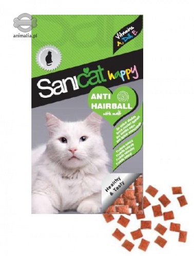 Zdjęcie Sanicat Cat Treats anti-hairball  przysmaki odkłaczające 50g