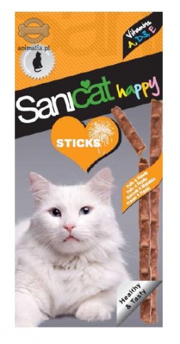 Zdjęcie Sanicat Cat Treats sticks sticks happy kabanosy dla kota 3 szt.