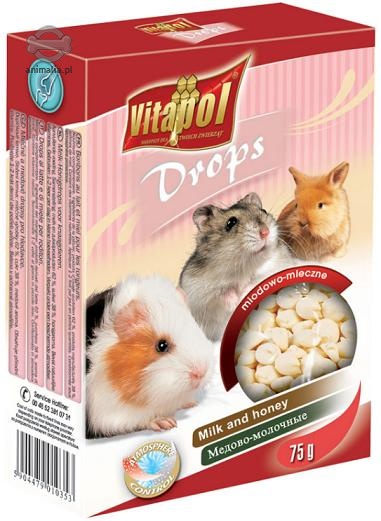 Zdjęcie Vitapol Drops menu dla królików i gryzoni  mleczno-miodowe 75g