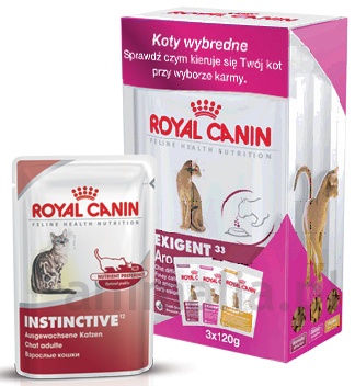 Zdjęcie Royal Canin Zestaw startowy trzy rodzaje Exigent + saszetka gratis  3x 120g