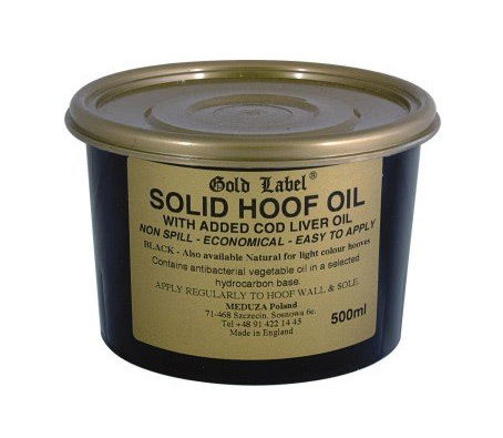 Zdjęcie Gold Label Solid Hoof Oil Black olej do kopyt  czarny 500ml