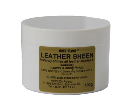 Zdjęcie Gold Label Leather Sheen nabłyszczacz do skór  czarny 100g