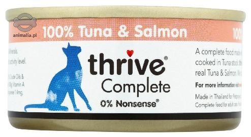 Zdjęcie Thrive Cat Complete 100% tuna & salmon puszka   tuńczyk i łosoś 100% 75g