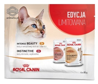 Zdjęcie Royal Canin Multipack saszetek w sosie Piękna Sierść  2x Intense Beauty i 2x Instinctive 4x85g