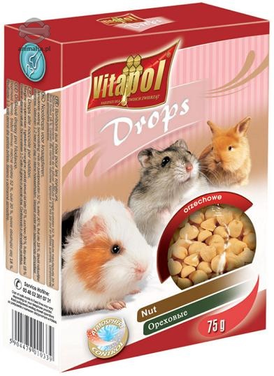 Zdjęcie Vitapol Drops menu dla królików i gryzoni  orzechowe 75g