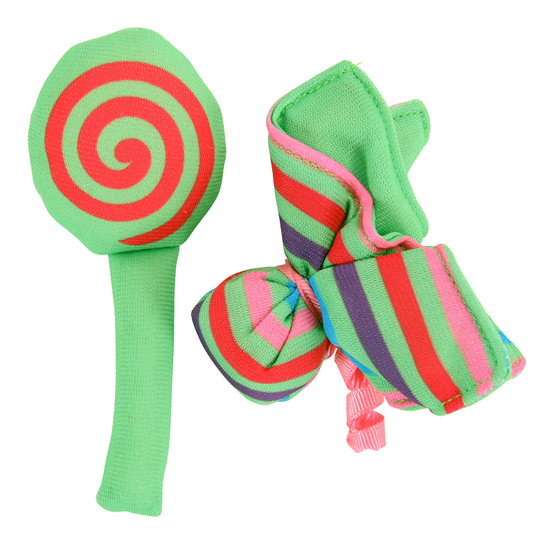Zdjęcie Zolux Candy Toys Kwiatek i cukierek zabawka z kocimiętką dla kota zielony 2 szt.