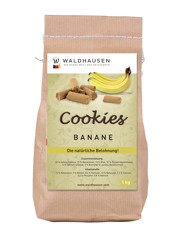 Zdjęcie Waldhausen Cookies przysmaki dla koni  ciasteczka bananowe 1kg