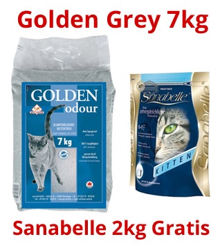 Zdjęcie Golden Grey Odour 7kg + Sanabelle Kitten 2kg  