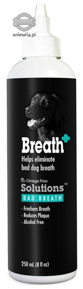 Zdjęcie Omega Paw Solutions Breath+   preparat na nieprzyjemnych zapach z pyska 250ml