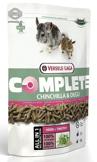 Versele Laga Chinchilla & Degu Complete pokarm dla szynszyli i koszatniczek 500g