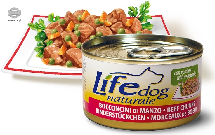 Zdjęcie Lifedog Naturale puszka dla psa  wołowina z warzywami 90g