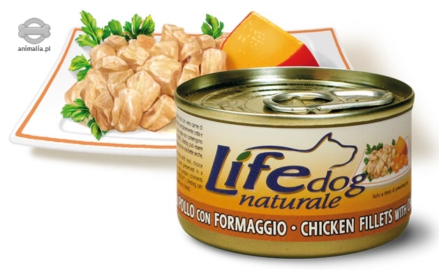 Zdjęcie Lifedog Naturale puszka dla psa  filet z kurczaka z serem 90g