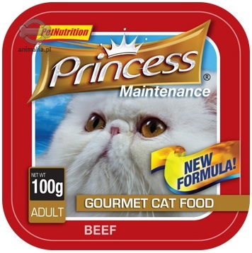 Zdjęcie Princess Maintenance Gourmet Cat tacka dla kota  pasztet z wołowiną 100g