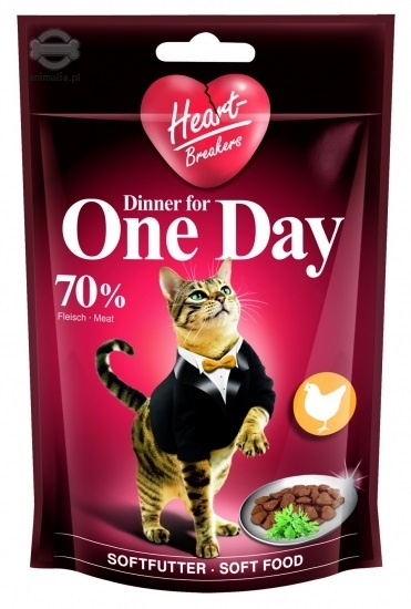 Zdjęcie Vitakraft Heart-Breakers Dinner for One Day dla kota  kurczak 100g
