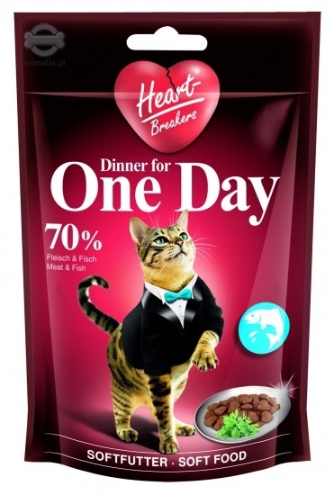 Zdjęcie Vitakraft Heart-Breakers Dinner for One Day dla kota  łosoś 100g
