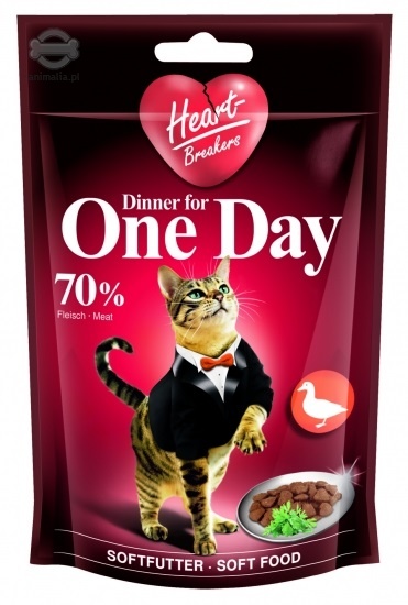 Zdjęcie Vitakraft Heart-Breakers Dinner for One Day dla kota  kaczka 100g